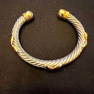 Beautiful Silver and gold cuff bracelet